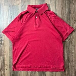 Roundtree & Yorke Fine Pima Cotton Polo‎ Shirt Mens Medium Red Casual